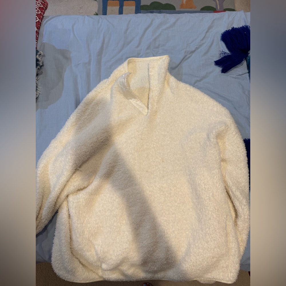 SKIMS Limited Edition Cozy Cream Fleece Pullover